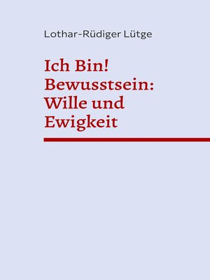 cover image of Ich Bin! Bewusstsein